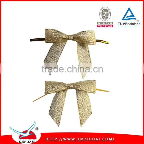 2016 Cheap Factory Handmade Metallic Ribbon Bows for Decoration photo-4