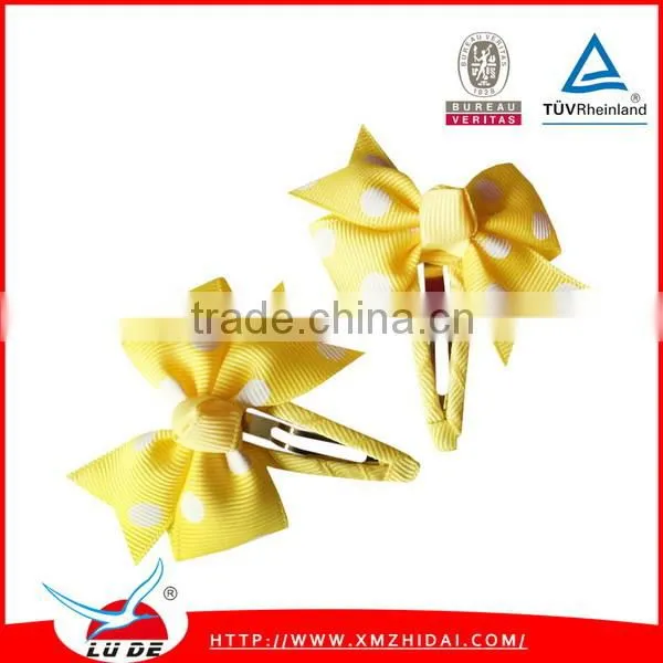 Cute Grosgrain Ribbon Bows With Elastic Hair Bands for Baby/kids, photo-5