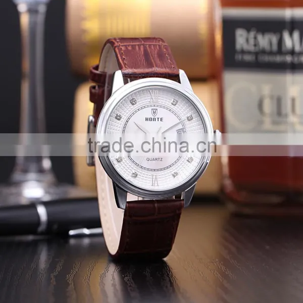 2016 New Product Quartz Mens Watches Real MOP Dial Genuine Leather Watches Hot Style Good Quality photo-6