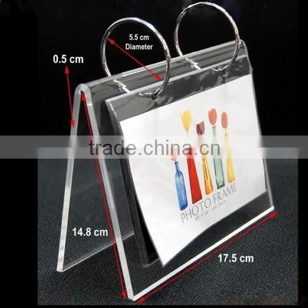 2016 New Clear Acrylic Table Calendar Display Calender photo-3
