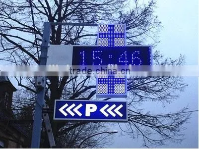 Waterproof Full Color Gif Animation Double Sides LED Pharmacy Cross Display for Shop photo-6