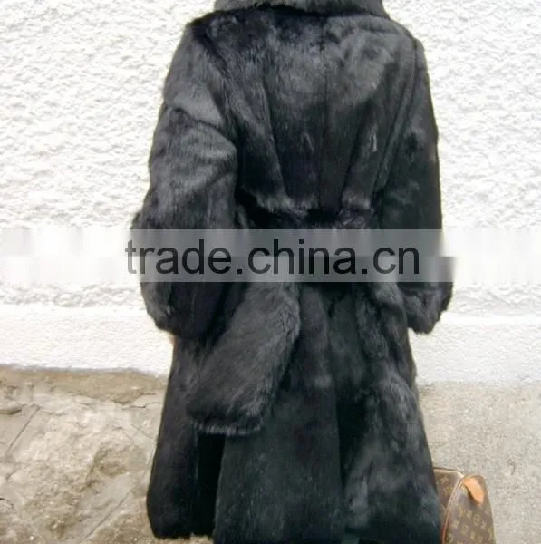 2015 New Arrival Long Rabbit Fur Coat for Women RC13 photo-2