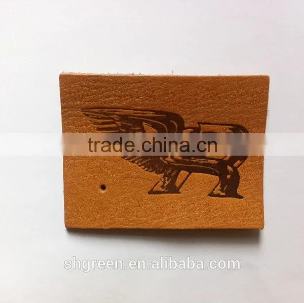 100% True Leather Label,sewing on Leather Patch photo-6