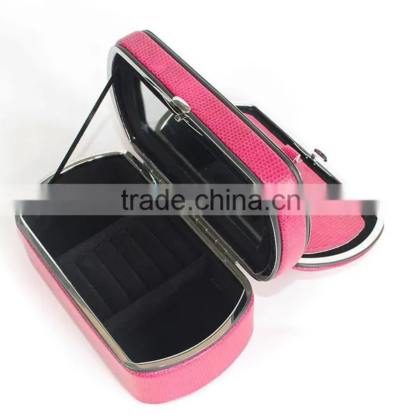 Wholesale Custom High-grade PU Leather Jewelry Box, Fashion Beautiful Make-up Box, Portable Storage Box photo-6