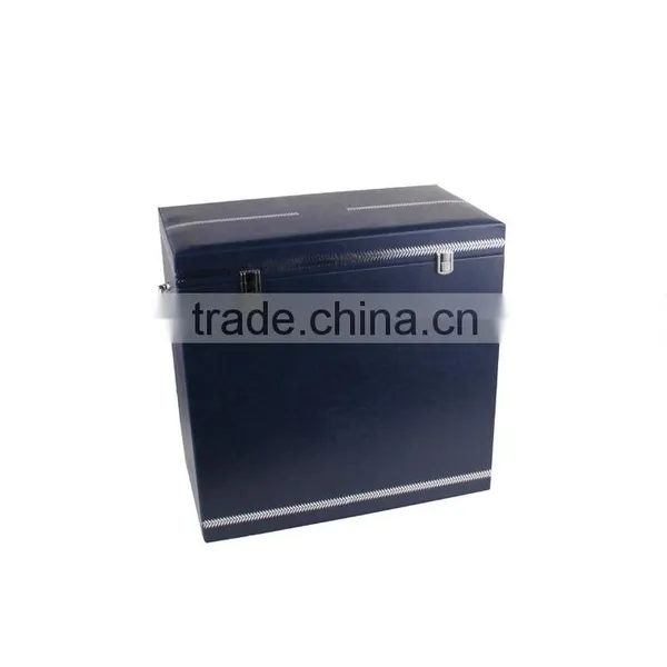 Wholesale Custom 8 Bottles of Red Wine Champagne Boxes, Black Leather Gift Box photo-2