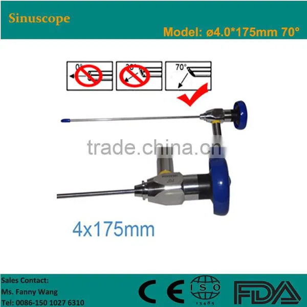 Optics Stainless Sinuscope With Stryker Olympus Wolf Connector 4.0*175mm 70 Degree photo-2