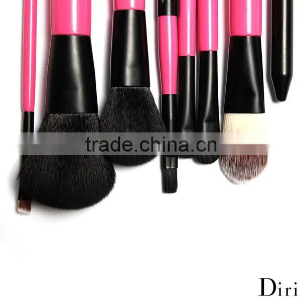 Hot Sale 7 Pcs Pink Color One Set Wooden Handle Professional Makeup Brush Set photo-6