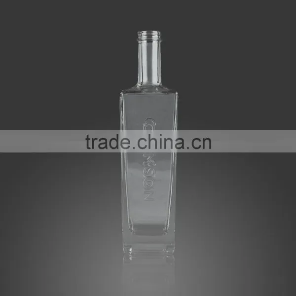 750ml Empty Crystal Clear Glass Wine Bottle, Hot Sale High Quality Vodka Bottle photo-2