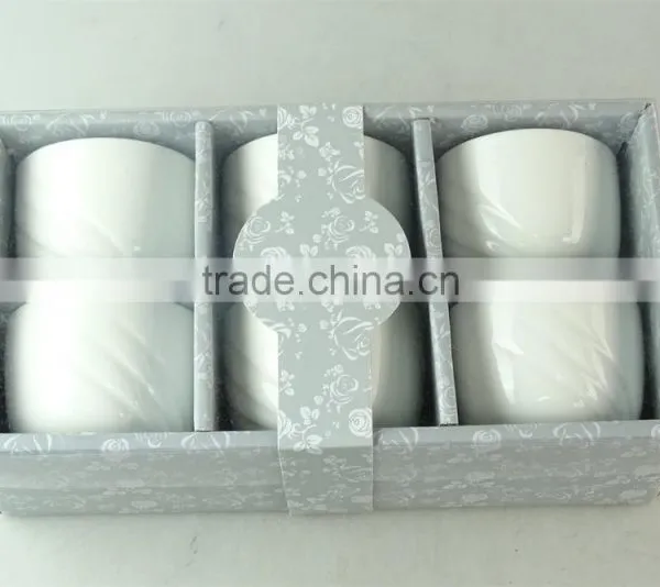 White Ceramic Tea Cup for Wholesale 6 Pcs per Set,with Color Box photo-4