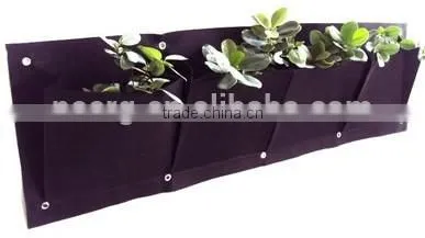 4 Pouch Horizontal Hanging Wall Fabric Pot Container photo-2