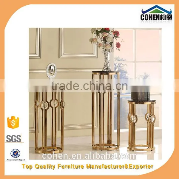 Royal Luxury Golden Stainless Steel Hotel/living Room Furniture Coffee/center Table B818G photo-5