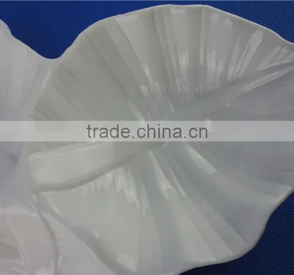 Bulk Ceramic Plates Leaf Shape photo-4