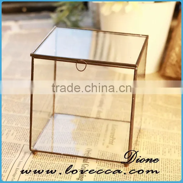 Home Decor Round Glass Flower Box , Glass Plant Terrarium Wholesale photo-6