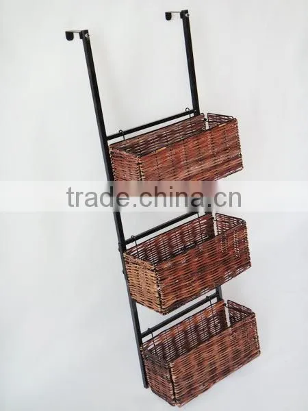 RH-4721 Over the Door 3 Tiers Convenient Wholesale Hanging Wicker Basket photo-2