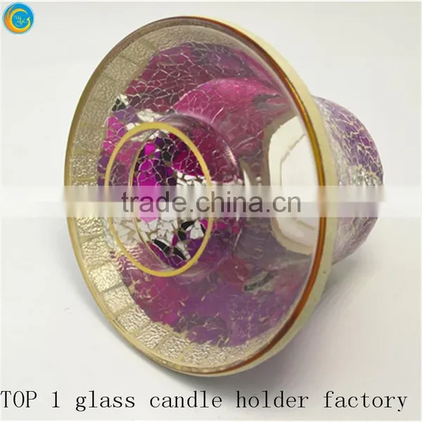 Purple Mosaic Glass Containers for Candles photo-4
