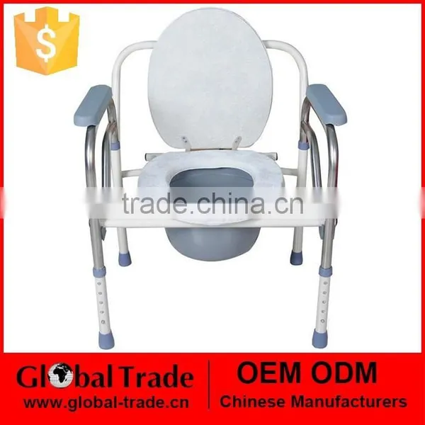 Lightweight Economy Folding Commode Chair Portable Toilet With Pan H0200