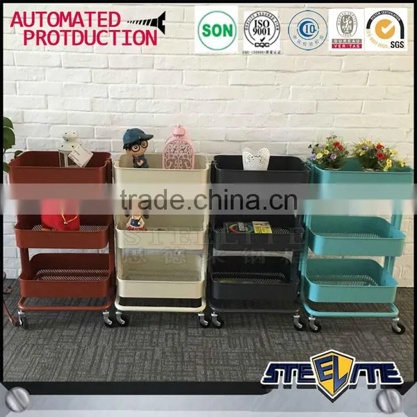 Steel Korean Furniture 3-tier Rack Kitchen Trolley photo-6