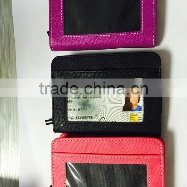 Lock Wallet Slim RFID Blocking PU Leather Zipper Card Holder photo-6