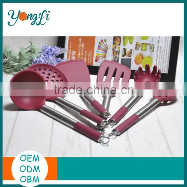 Kitchen Appliance Silicone Stainless Steel Wooden Non-stick Cookware Set photo-2