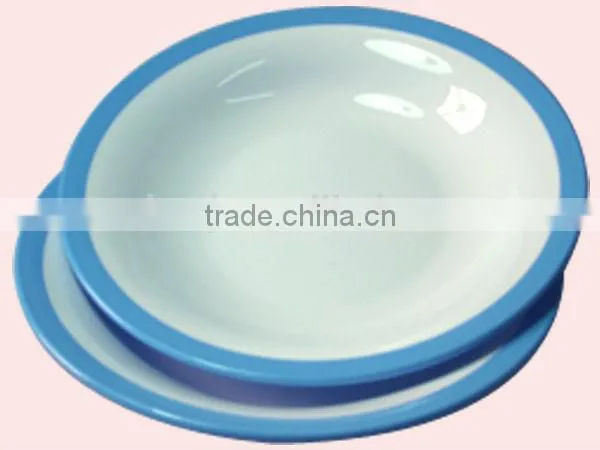 Large Size Colors Microwave Safe Reusable Hard Plastic Plates photo-2
