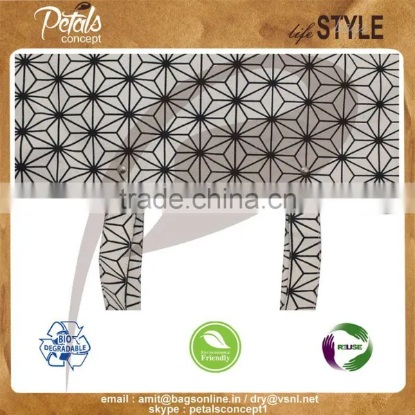 Canvas Tote Bag With Japanese Culture Floral Print photo-4