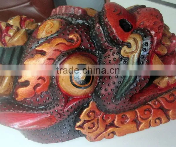 Dragon Mask Wall Hanging Decor Handmade in Nepal photo-3