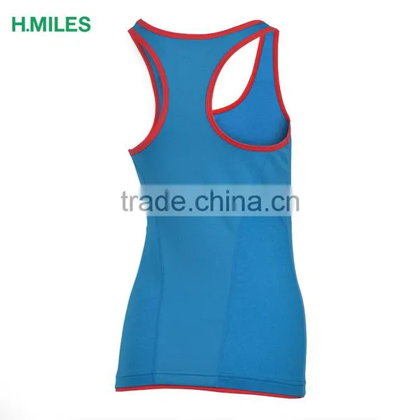 Custom OEM Workout Plain Elastic Cool Dry Woman Tank Top Women Gym Sports Yoga Jogging Tank Top photo-2