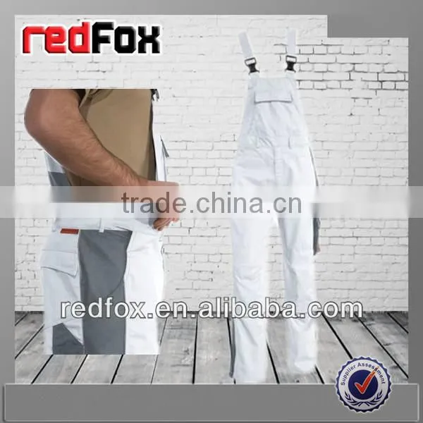 Hi Vis Cheap White Fashion Workwear Overalls for Men photo-2