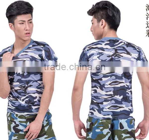 100% Polyester T-shirt With All Over Sublimation Wholesale, Camouflage T-shirt Wholesale photo-2