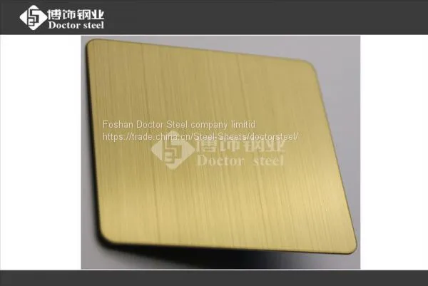 AISI 304 HL Surface Stainless Steel Sheet/plate,golden Stainless Steel Plate photo-2