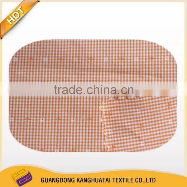 100% Yarn Dyed Flower and Plaind Cotton Fabric photo-3