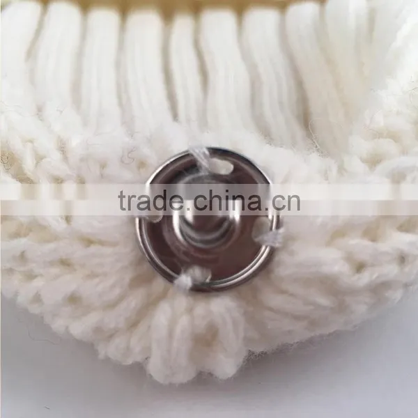 Myfur Elegant 30% Wool Knitted Striped Beanie Hat With Real Raccoon Fur Pom Pom photo-5