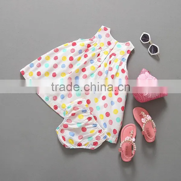 Cotton Baby Girl Cotton Summer Dress With Bloomer 2-piece Set photo-4