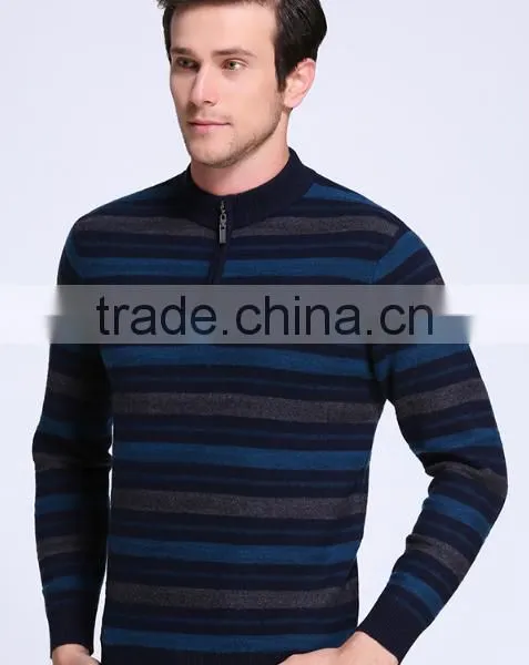 Long Sleeve Stripe Round Collar Pullover Model Sweater for Men With Best Prices photo-3