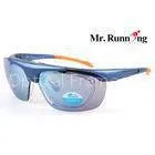 Outdoor UV400 Polarized Cycling Sunglasses Flip Up Frame With Adjustable Strap / Band