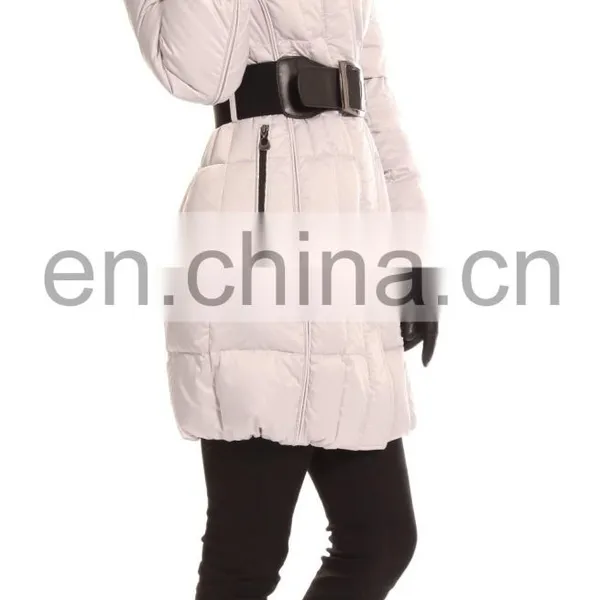Wholesale Long Slim Down Jacket With Blet photo-4