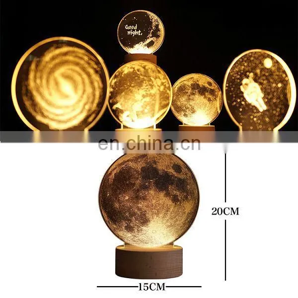Hot Selling Creative Scandinavian Festival Daily or Christmas Moon Light Galaxy Little Prince Little Night Lamp Desk Lig photo-4