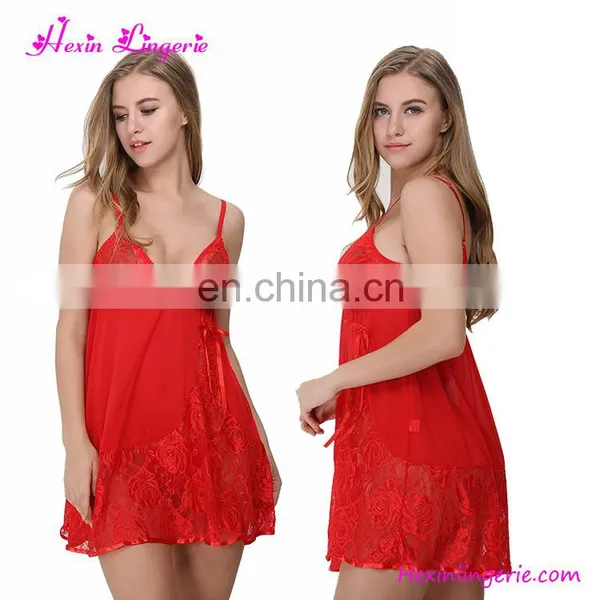 Low Price Lace Sleepwear NightWear Mature Women Plus Size Sex Lingerie photo-3
