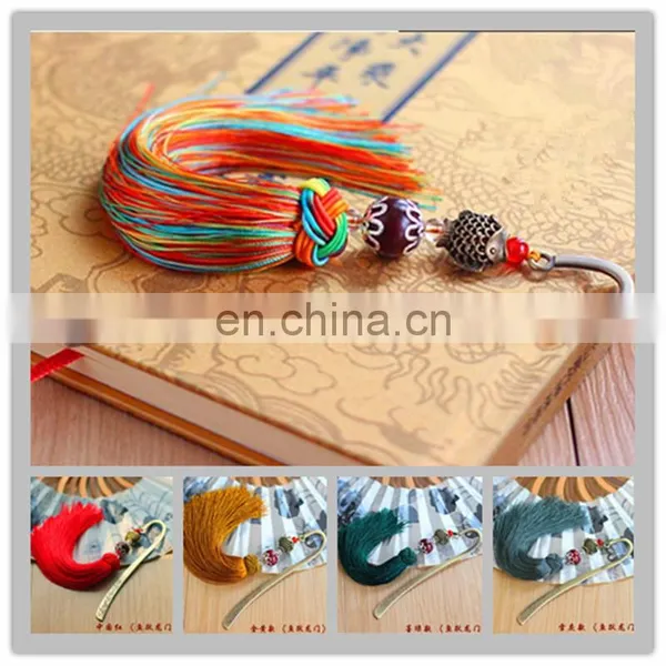 Custom Metal Bookmarks for Books Fringed Custom Metal Bookmark Hook With Tassels for China Gifts