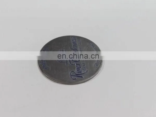 Golf Souvenir Iron Coin in Die Cast Process, Antique Silver Plating and Soft Enamel Technique photo-3