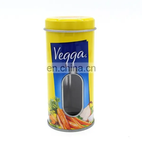 High Quality Round Silver Tins With Window on Body for Spice Storage Canister photo-5