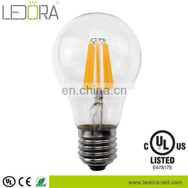 2016 Top Selling Led Filament Bulb A19 A60 4W 6W 8W 10W no Flicker Led Light