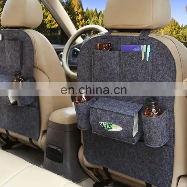 Felt Car Seat Back Organizer/ Back Seat Multipocket Felt Back Seat OrganizerBag photo-3