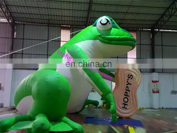 Commercial Use Advertising Inflatable Green Frog Mascot With Logo Printing for Business Display photo-6