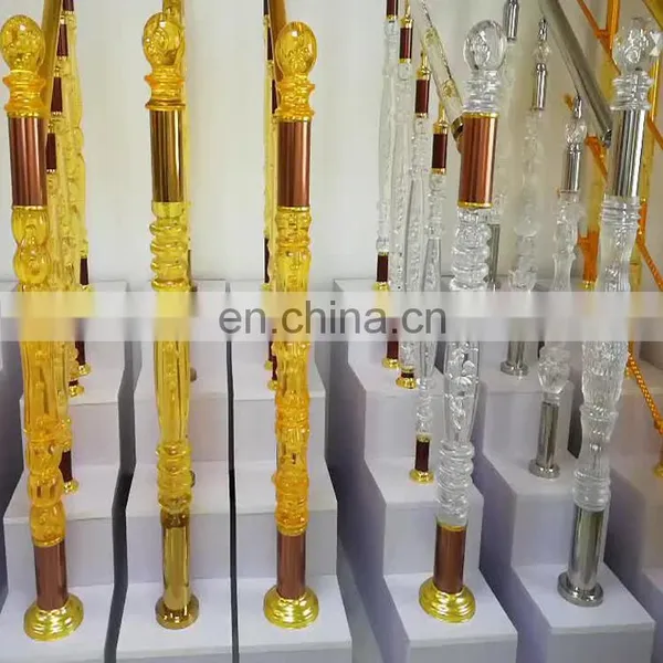 Chinese Manufacturers Acrylic Stair Handrail Stainless Steel Flooring Mounted Removable Stair Fitting photo-3