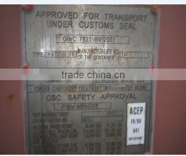 WWT CWO Standard 20ft ISO Containers for Sale photo-2