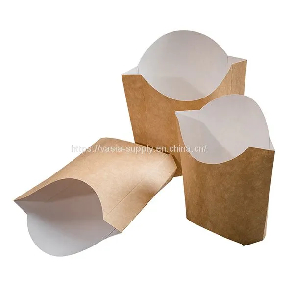 Food Grade Potato Chips Food Packaging Boxes Kraft Cardboard Take Away-to go Boxes French Fry Box for Restaurant photo-2