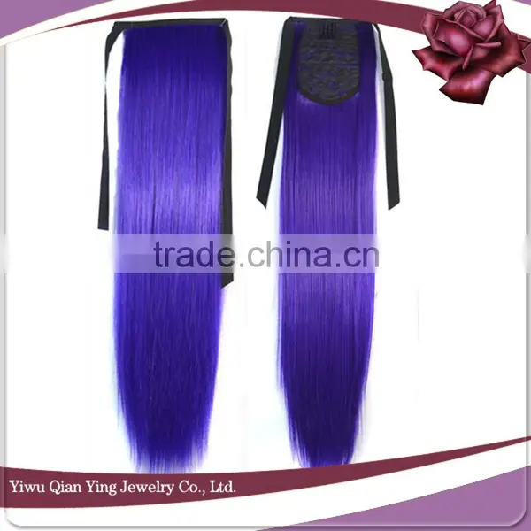 Stars Straight Brown Synthetic Hair Band Ponytail photo-4