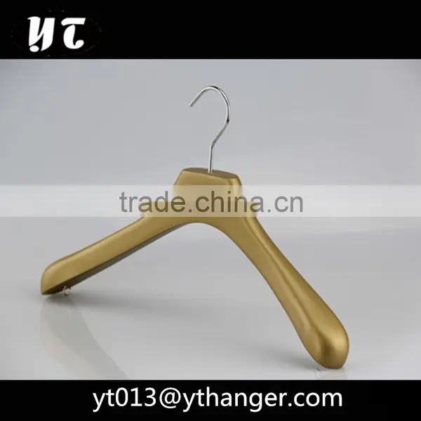CY-509 Provide Best Sell Wood Hanger Gold Color Wooden Clothes Hanger photo-2