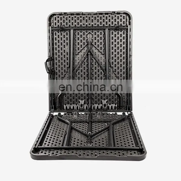 Portable Outdoor Patio Furniture Rectangular Plastic Foldable Banquet Catering Bbq Camping Picnic Folding Table photo-3